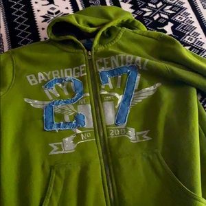 Olive green fleece jacket